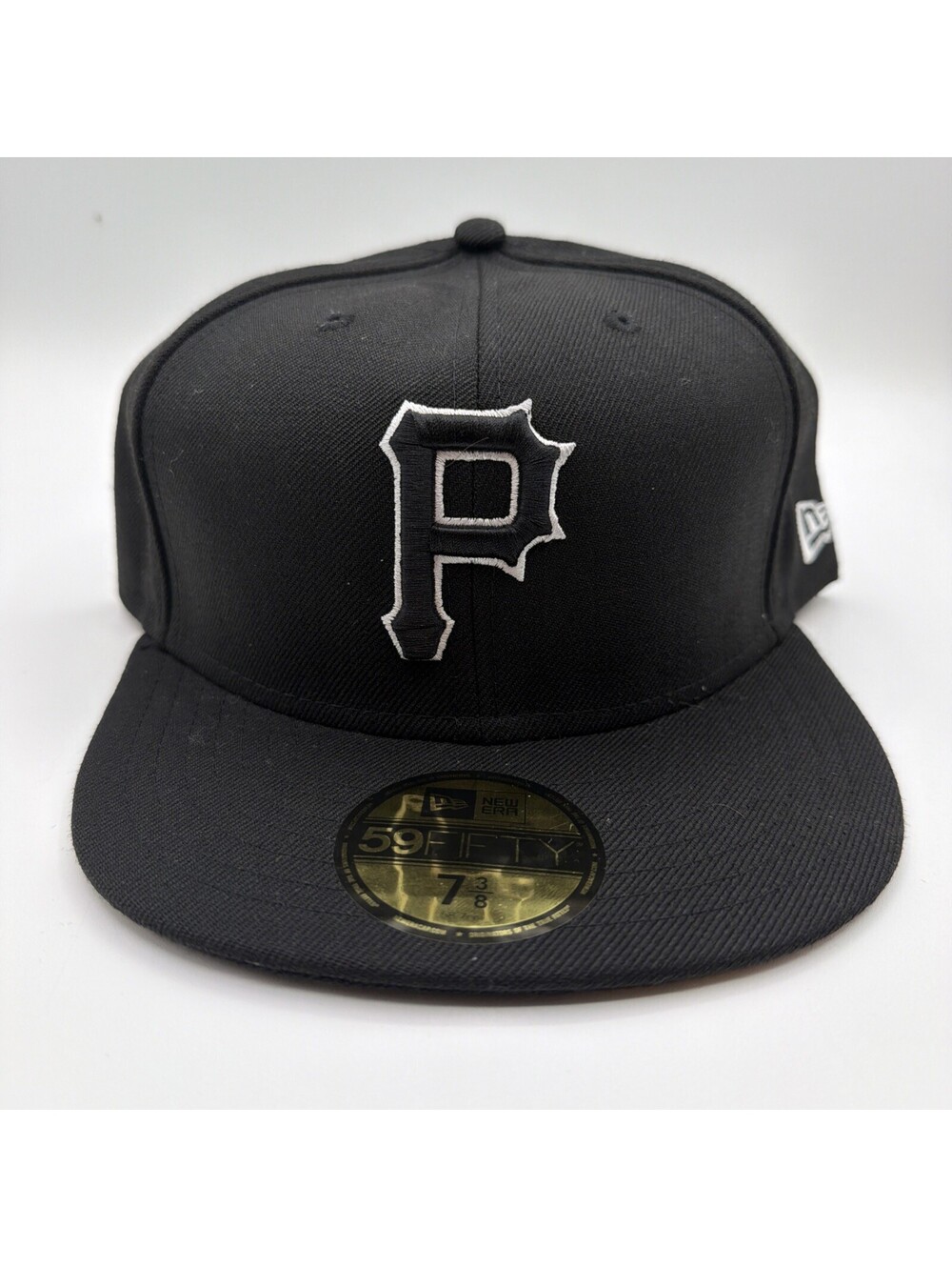 New Era 59FIFTY Pittsburgh Pirates Cap Black White MLB Baseball Wool 7 3/8